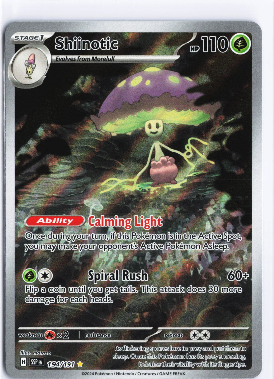 Shiinotic Illustration Rare SV08: Surging Sparks 194/191 NM