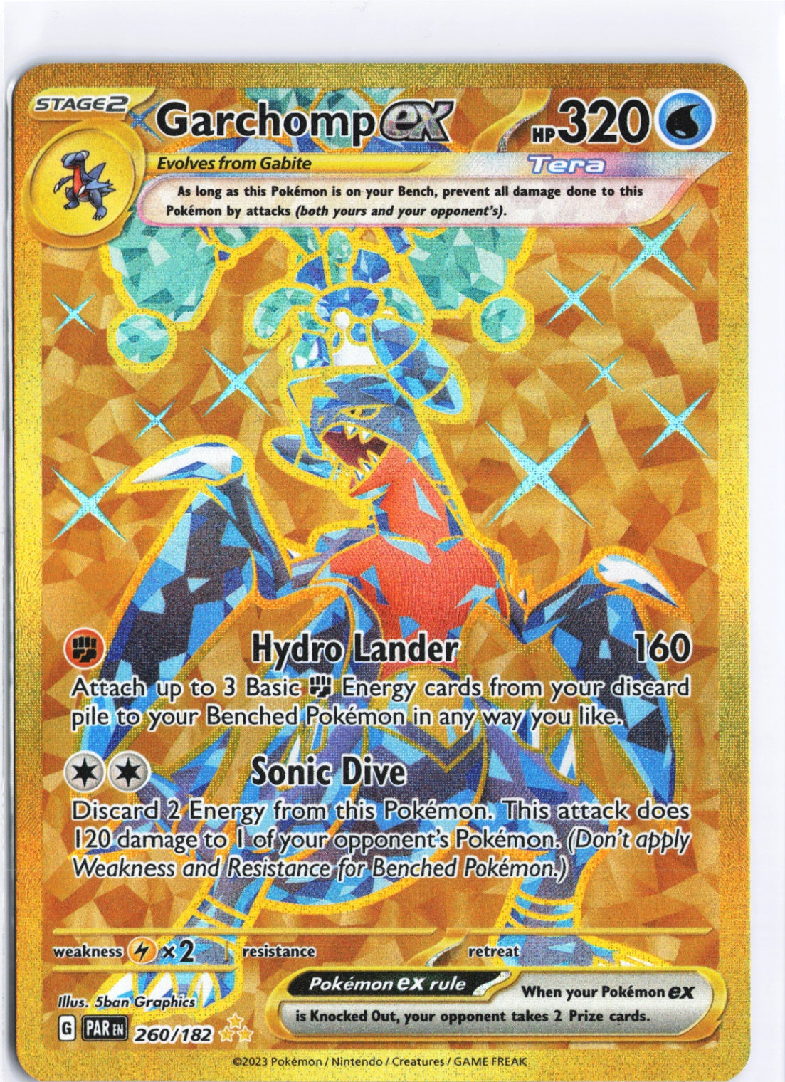 Garchomp ex Hyper Rare SV04: Paradox Rift 260/182 NM
