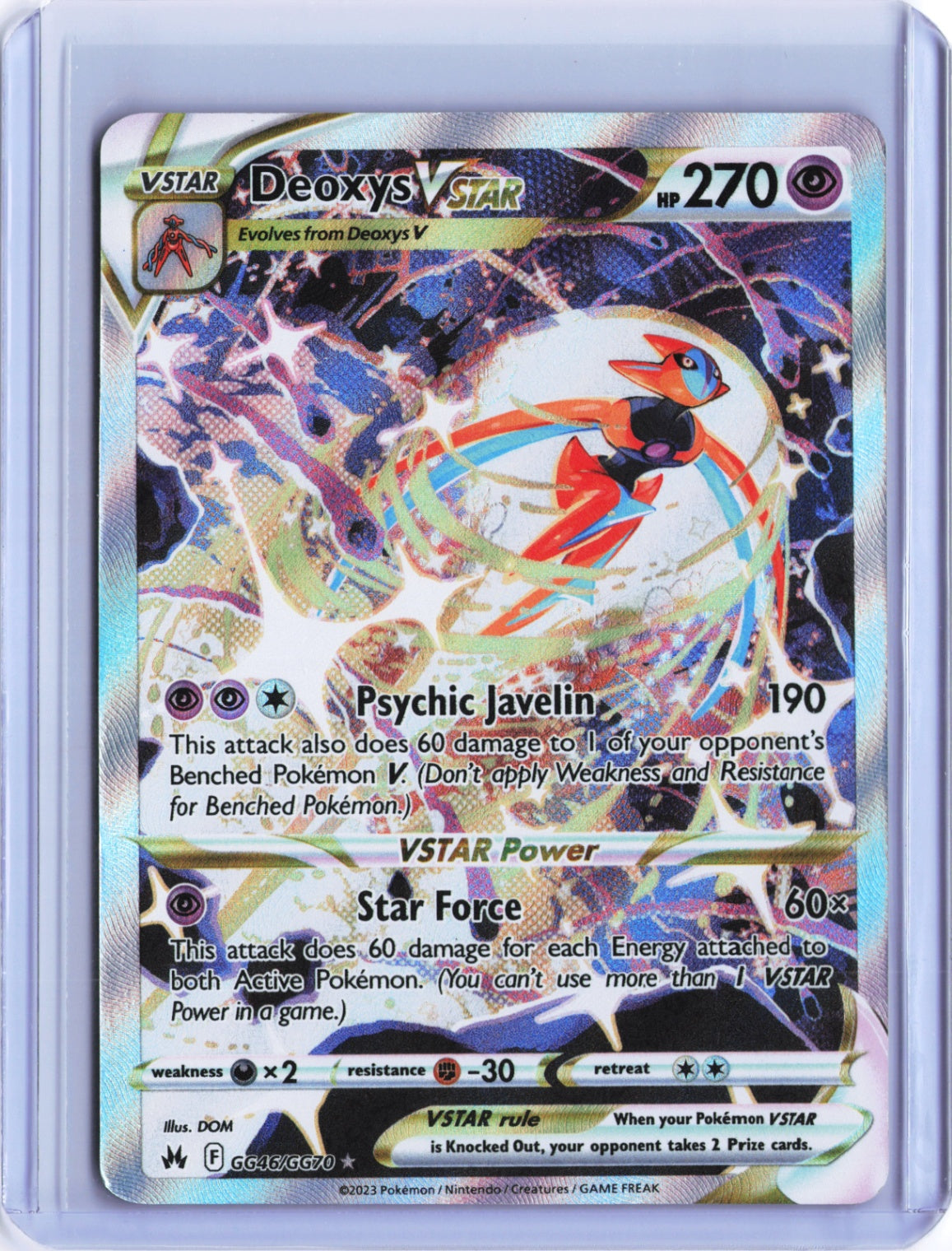 Deoxys VSTAR Ultra Rare Crown Zenith: Galarian Gallery GG46/GG70 NM