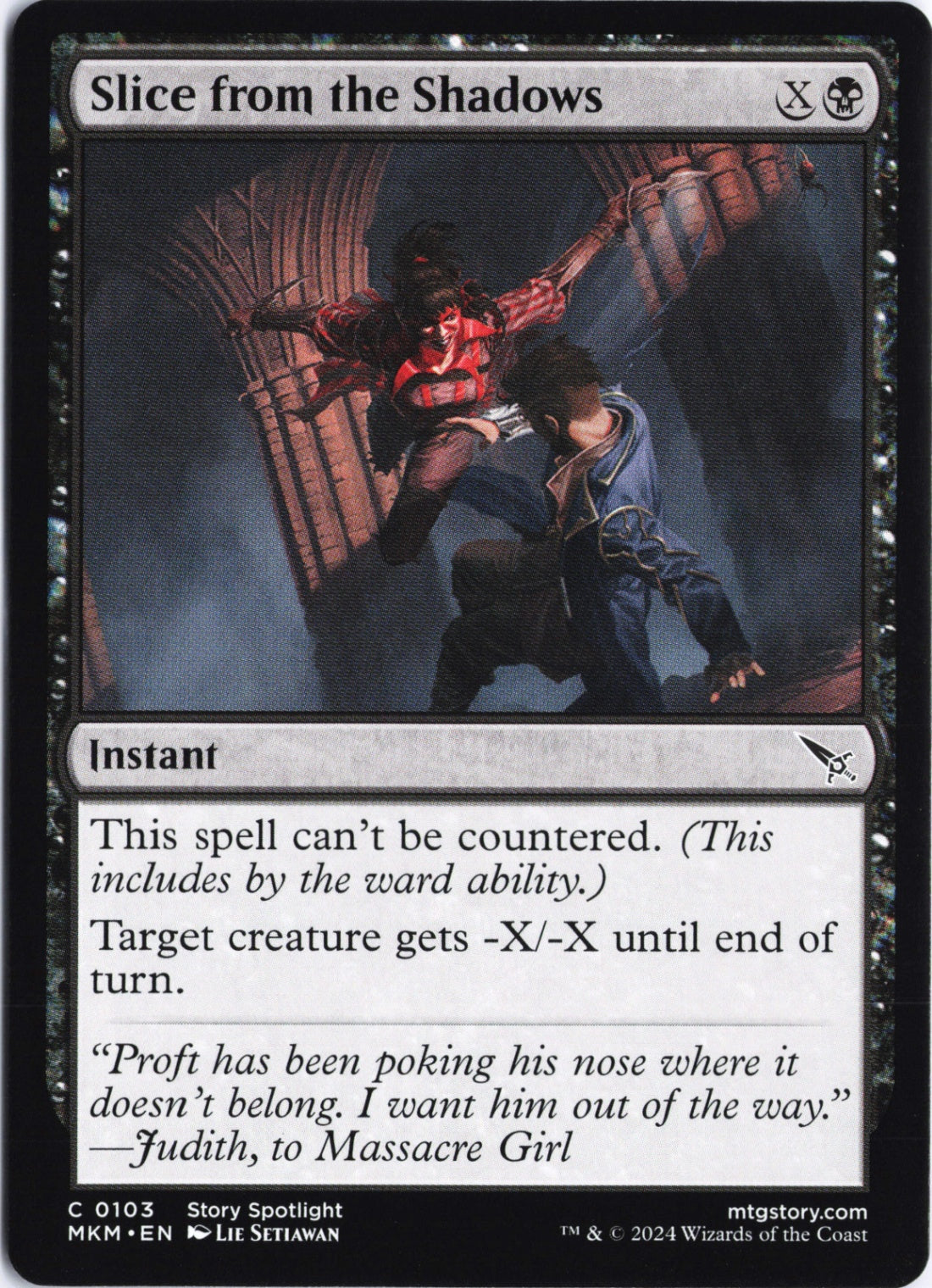 Slice from the Shadows C Murders at Karlov Manor 103 NM