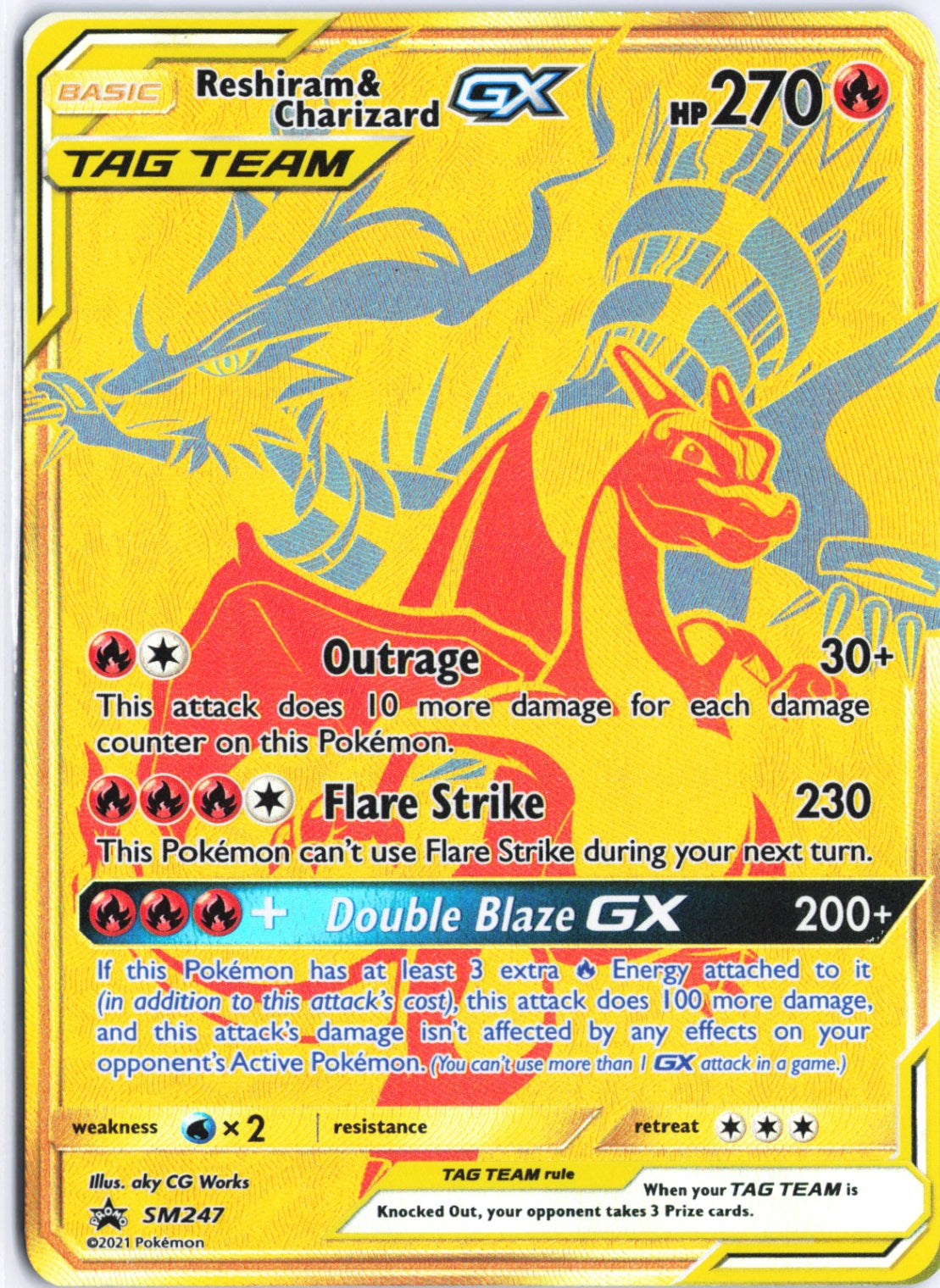 Reshiram & Charizard GX Promo SM Promos SM247 NM