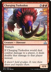 Charging Tuskodon - Rivals of Ixalan - 97