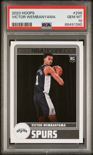 2023 PANINI NBA HOOPS #298 VICTOR WEMBANYAMA PSA#10