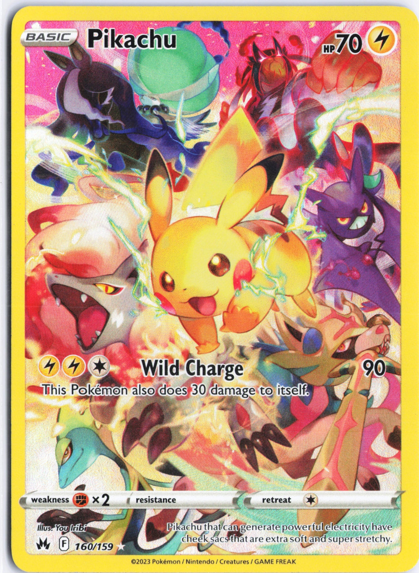 Pikachu (Secret) Secret Rare Crown Zenith 160/159 NM