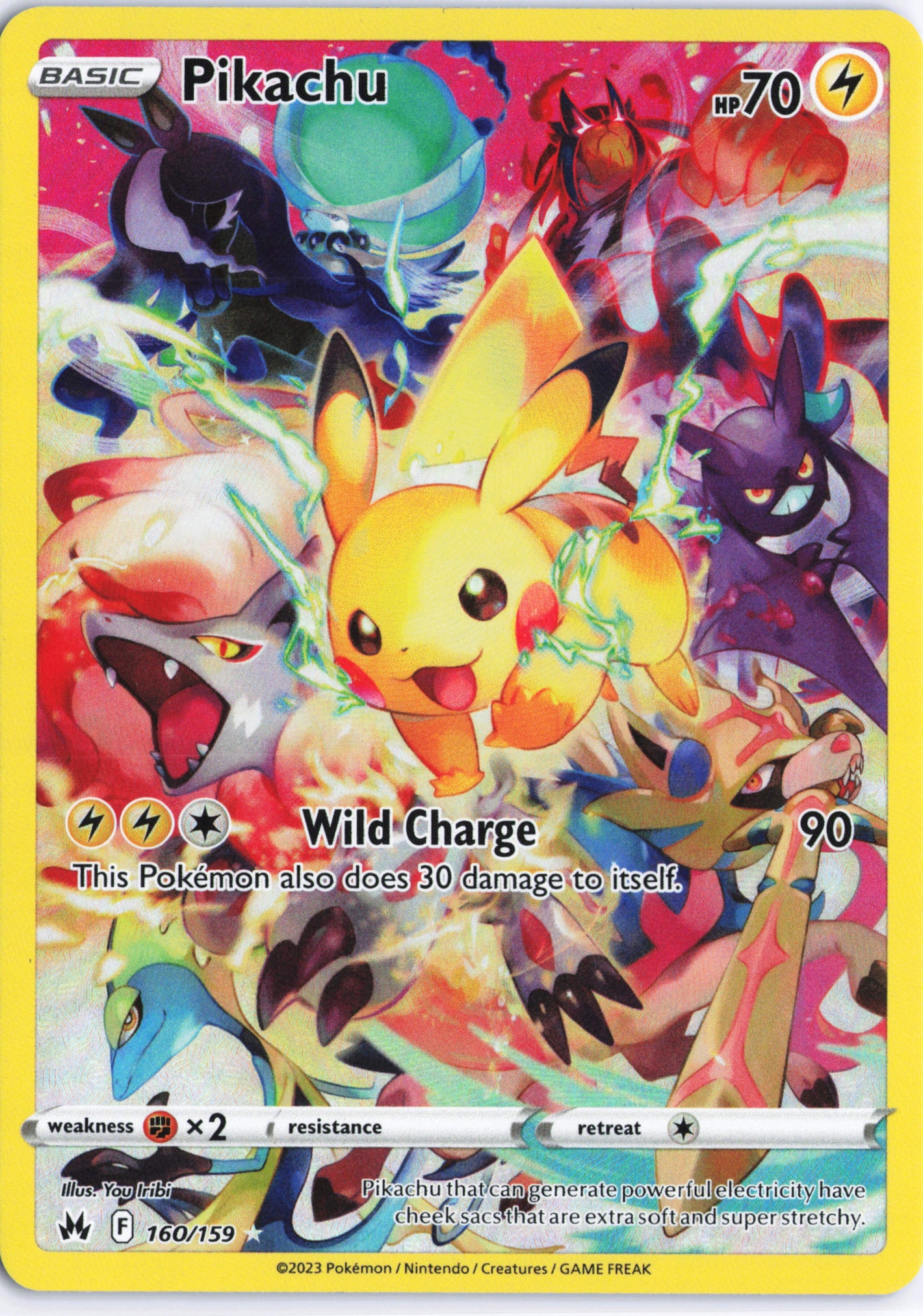 Pikachu (Secret) Secret Rare Crown Zenith 160/159 NM