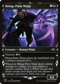 Biting-Palm Ninja (Showcase) - Kamigawa: Neon Dynasty - 338