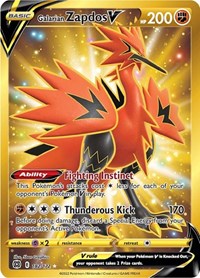 Galarian Zapdos V (Secret) - SWSH09: Brilliant Stars - 182/172
