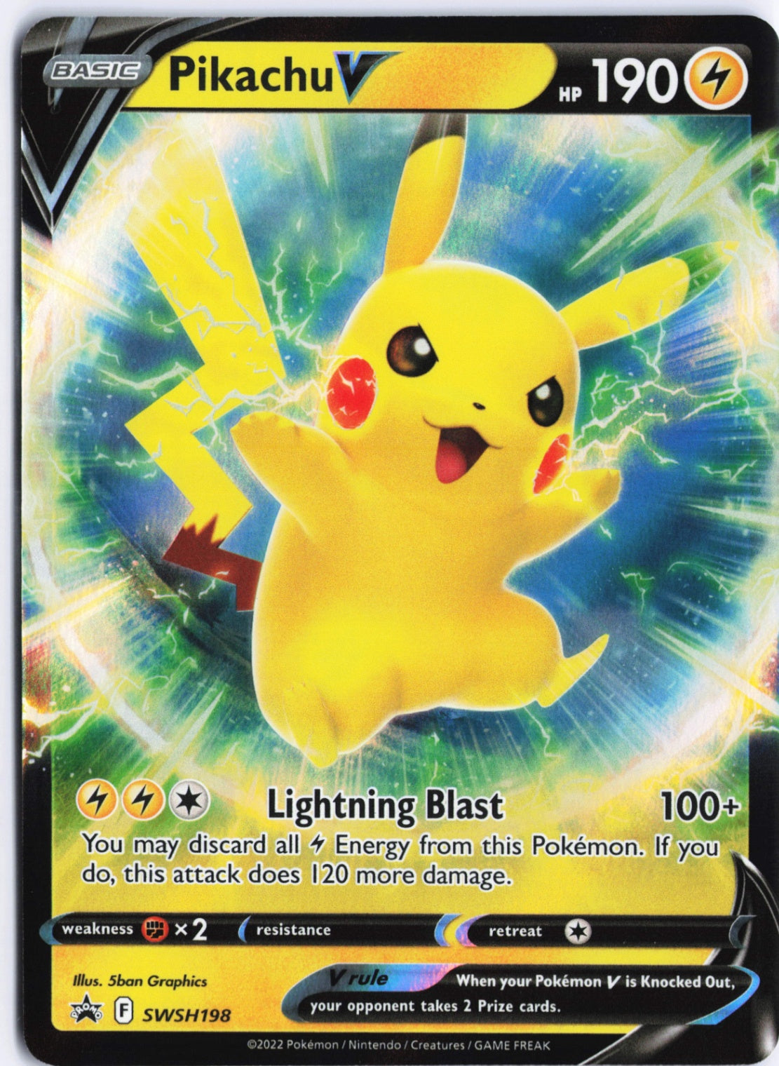 Pikachu V Promo SWSH: Sword & Shield Promo Cards SWSH198 NM