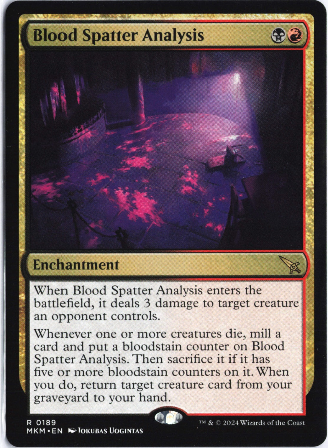 Blood Spatter Analysis R Murders at Karlov Manor 189 NM