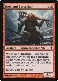 Highland Berserker - Zendikar - 132