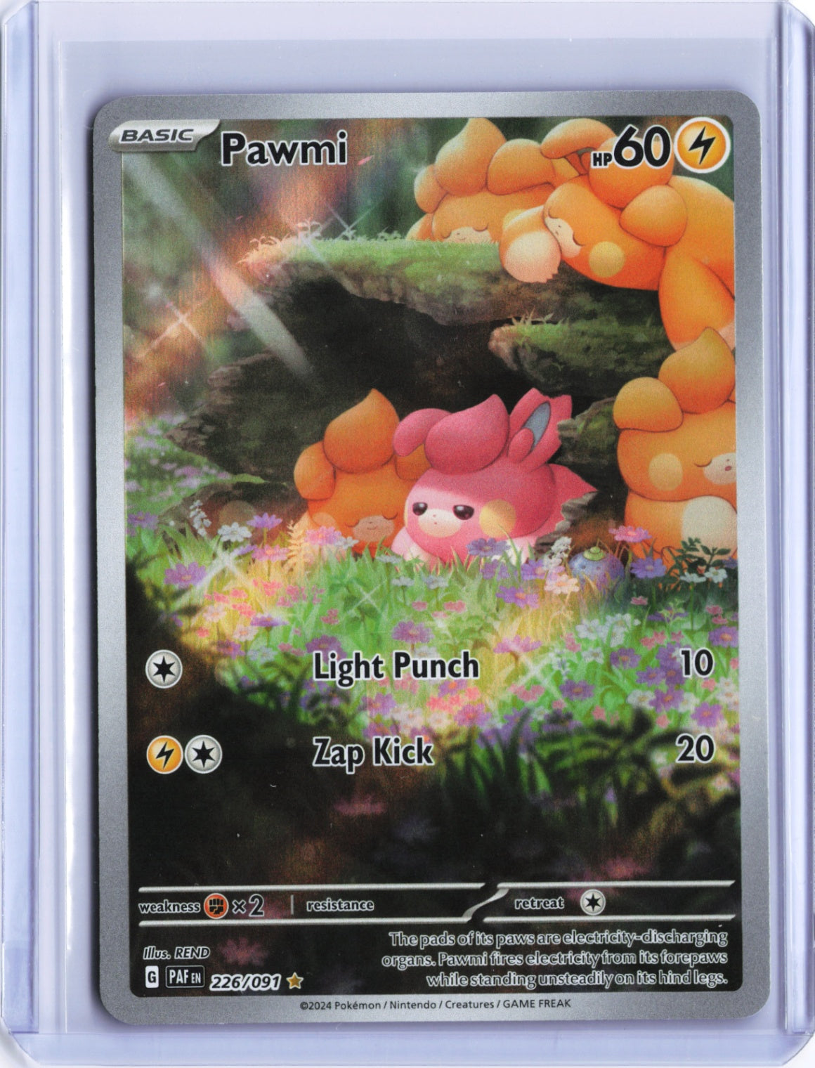 Pawmi - Illustration Rare SV: Paldean Fates 226/091 NM