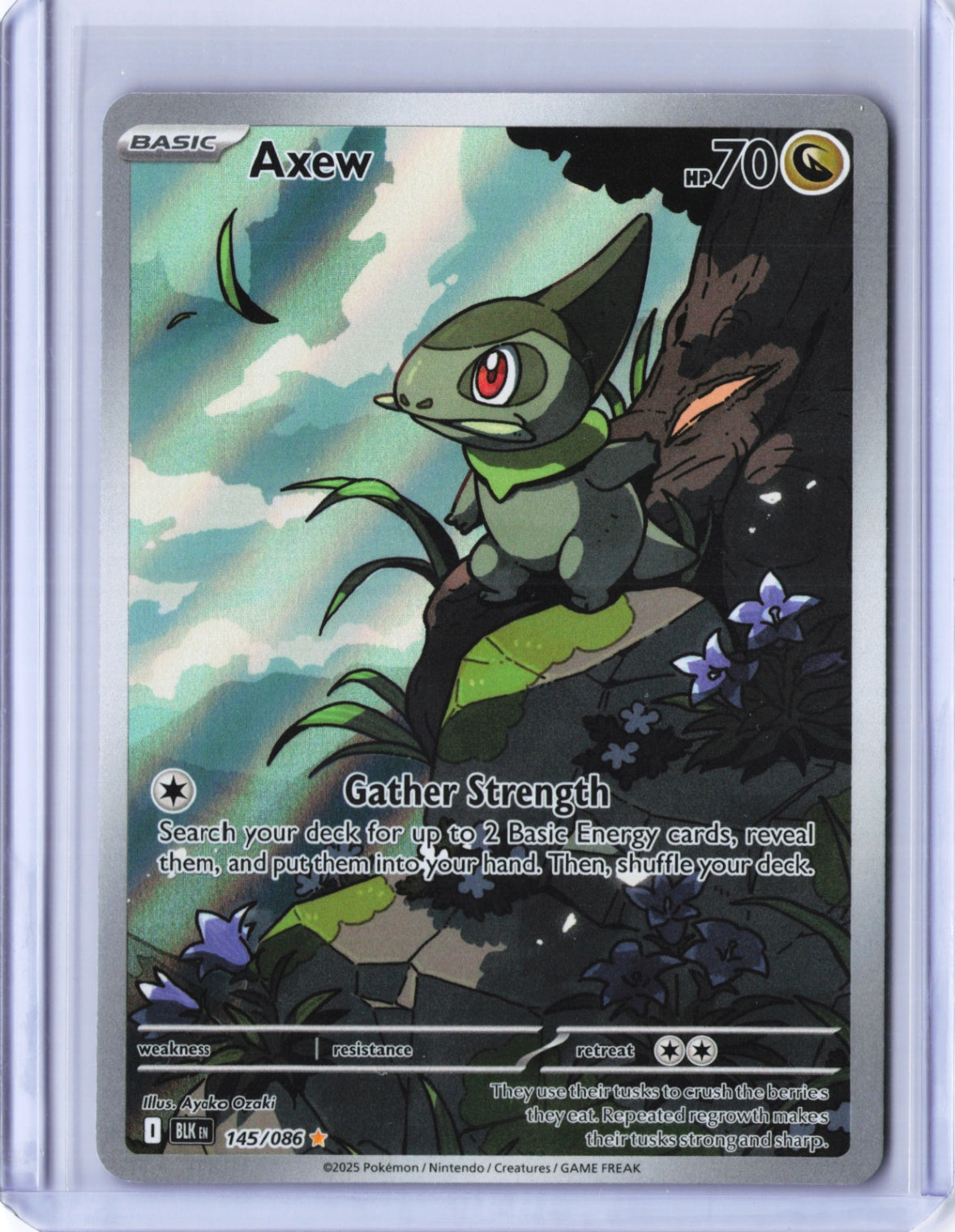 Axew - Illustration Rare SV: Black Bolt 145/086 NM