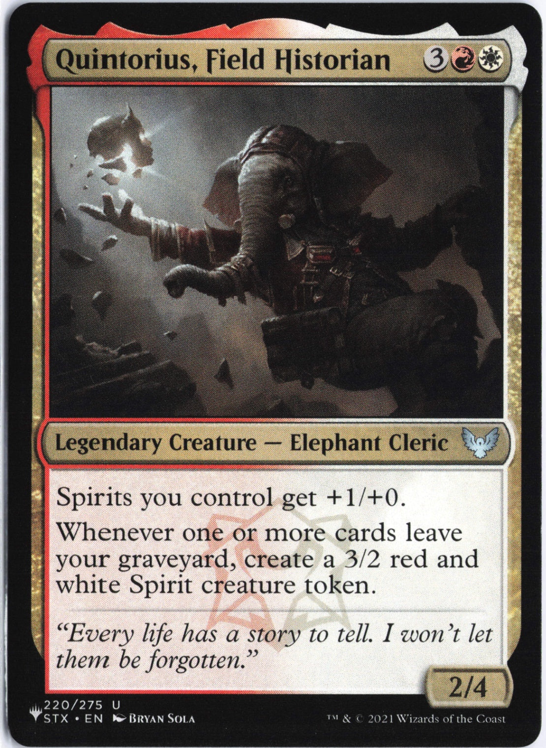 Quintorius, Field Historian U The List Reprints 220/275 NM