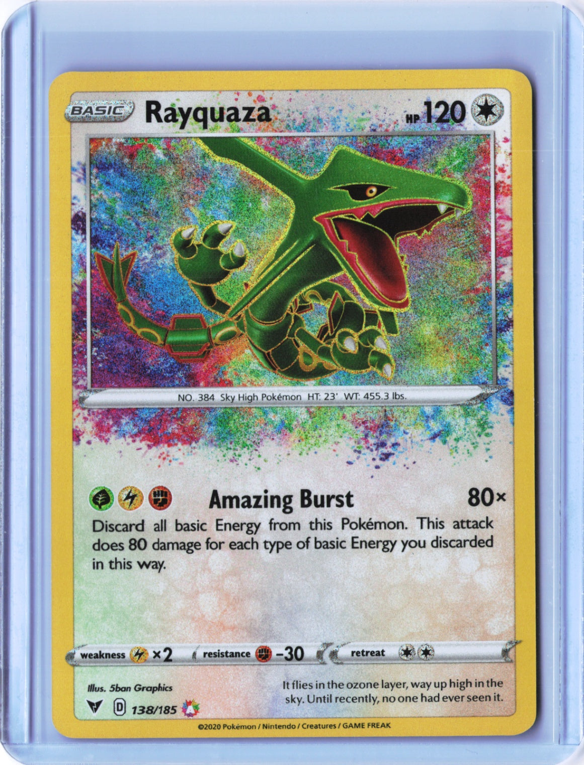 Rayquaza Amazing Rare SWSH04: Vivid Voltage 138/185 NM