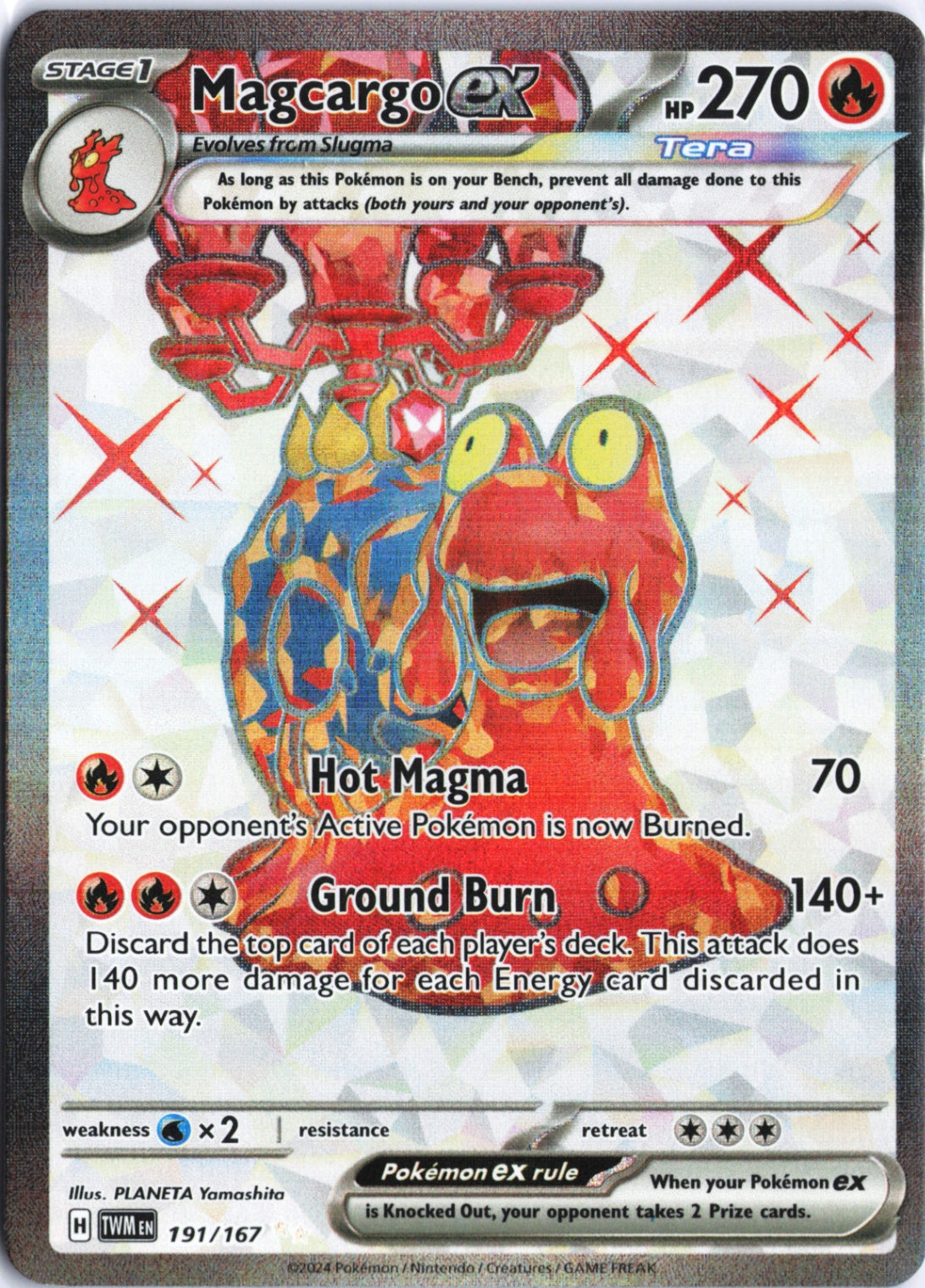 Magcargo ex Ultra Rare SV06: Twilight Masquerade 191/167 NM