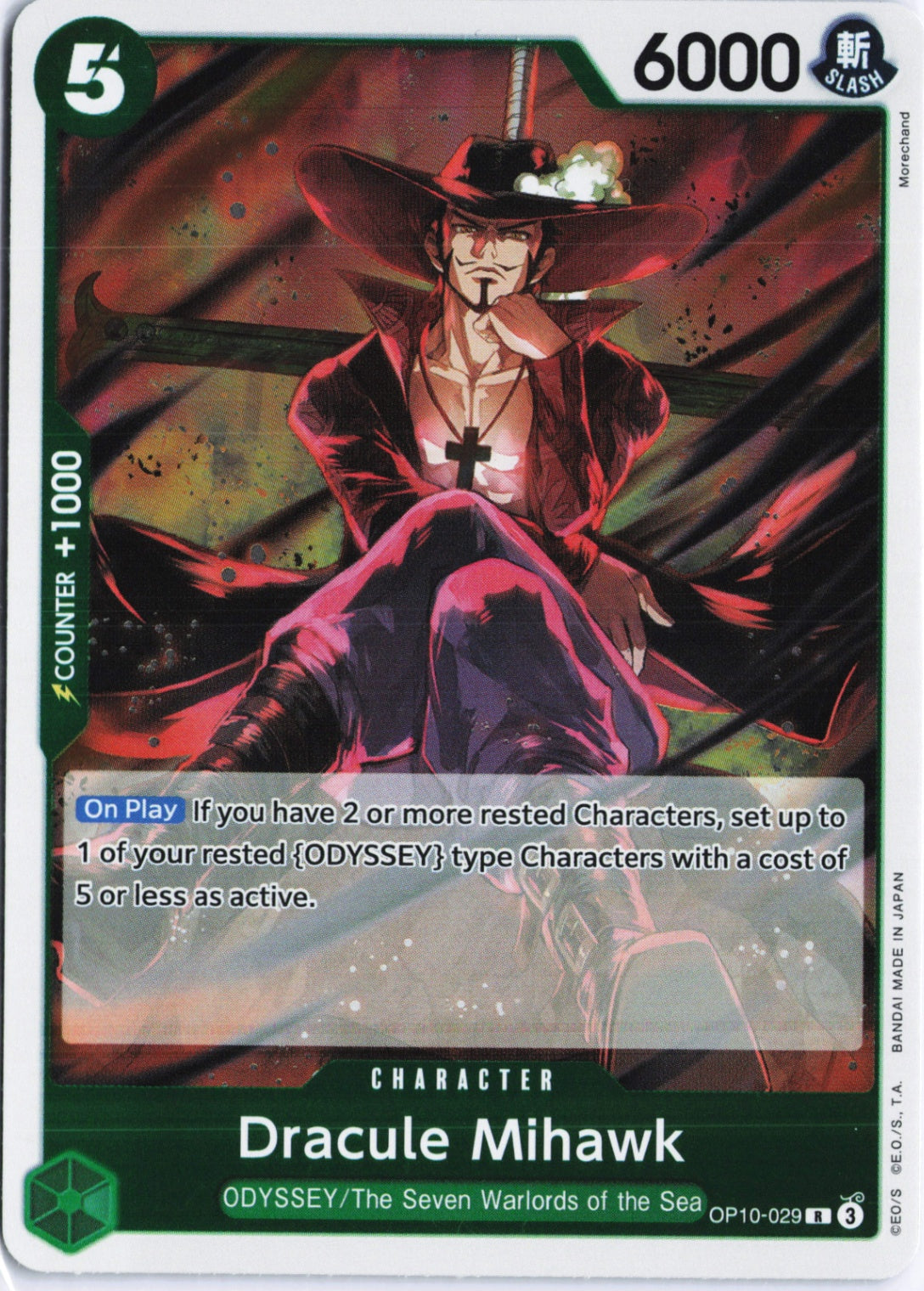 Dracule Mihawk R Royal Blood OP10-029 NM