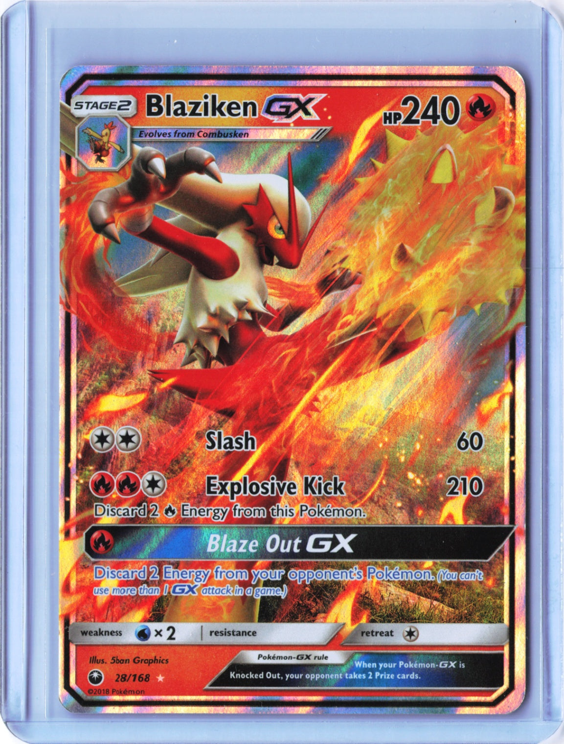 Blaziken GX Ultra Rare SM - Celestial Storm 28/168 NM