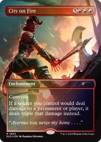 City on Fire (Rainbow Foil) - Secret Lair Drop Series - 1803