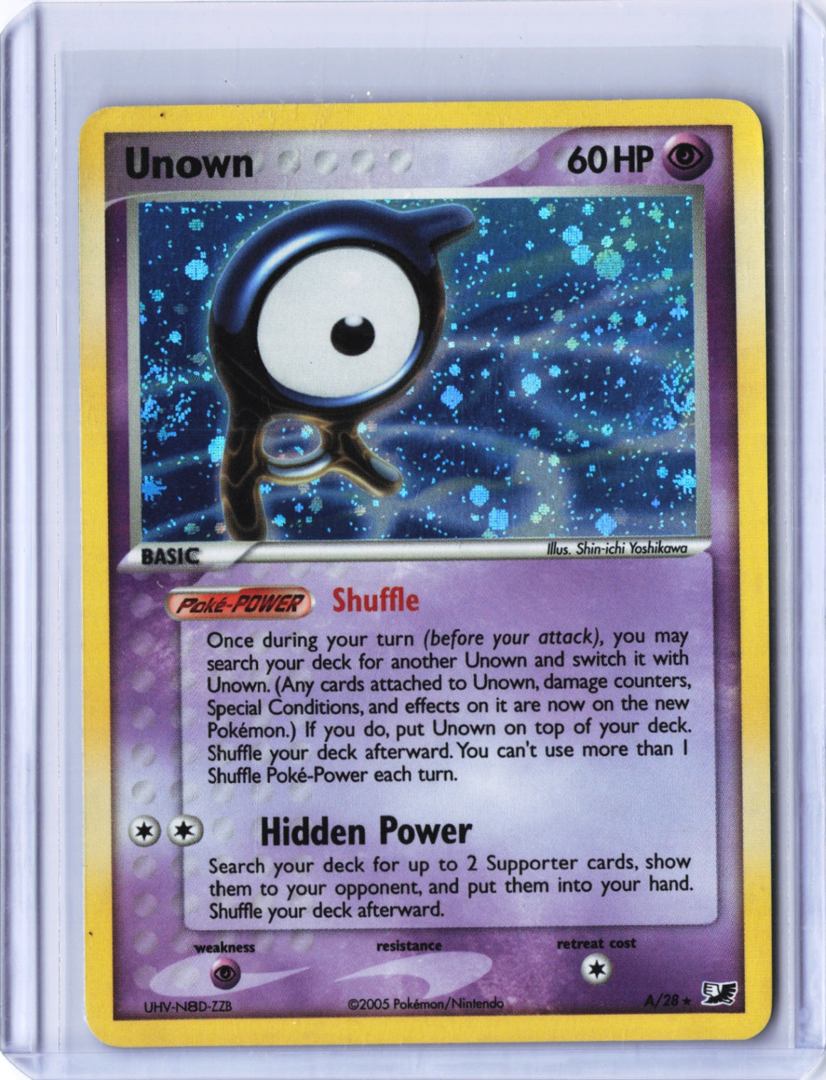 Unown (A) Holo Rare Unseen Forces A/28 NM