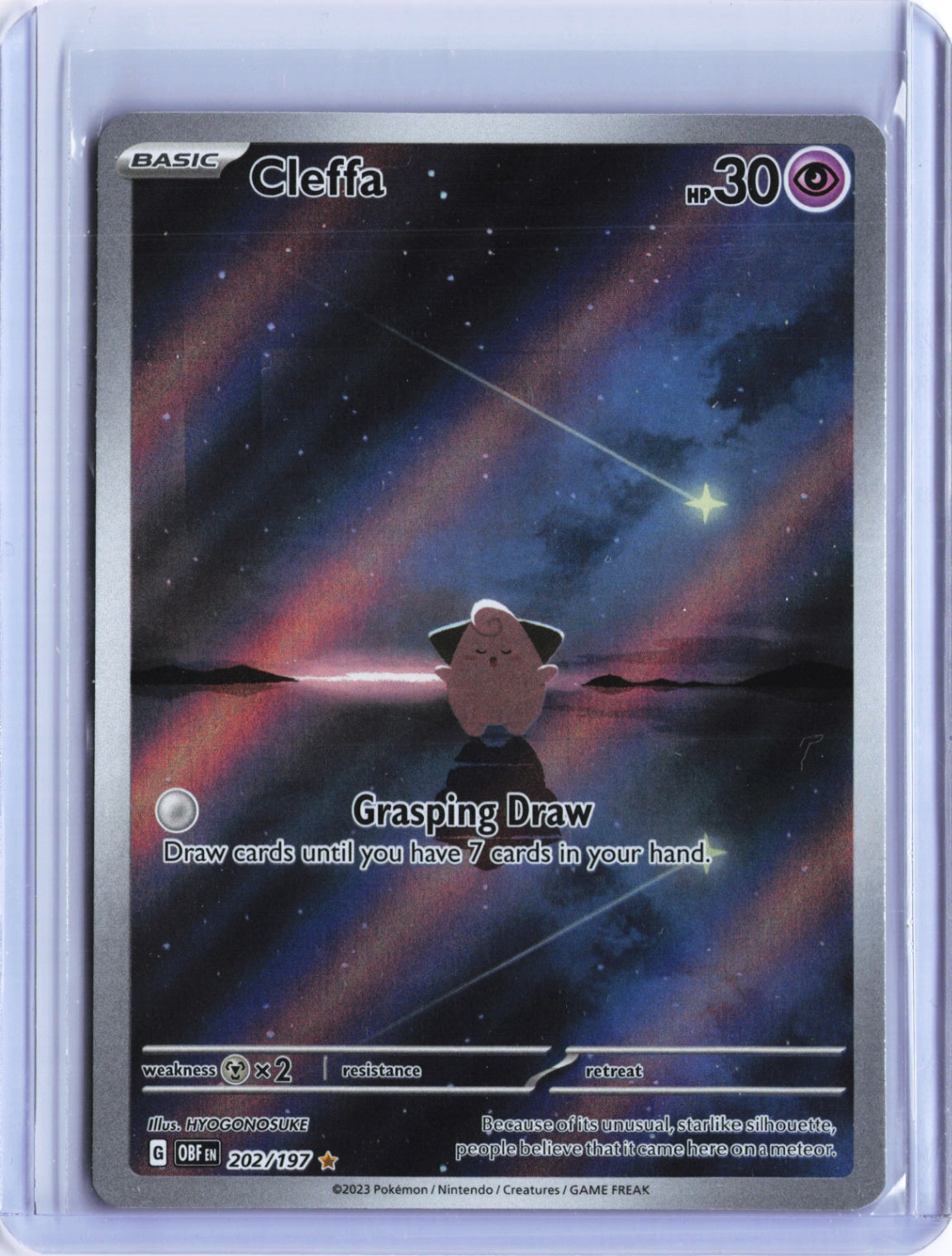 Cleffa Illustration Rare SV03: Obsidian Flames 202/197 NM