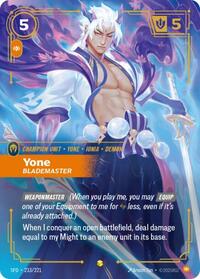 Yone, Blademaster (Overnumbered) - Spiritforged - 233/221