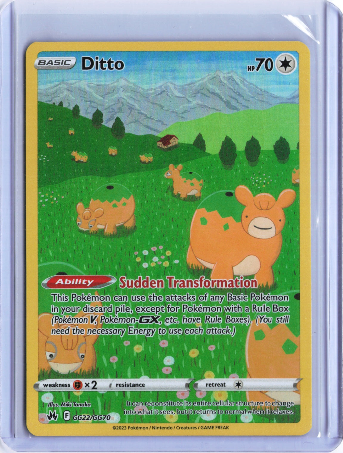 Ditto Ultra Rare Crown Zenith: Galarian Gallery GG22/GG70 NM