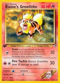 Blaine's Growlithe (35) - Gym Heroes - 035/132