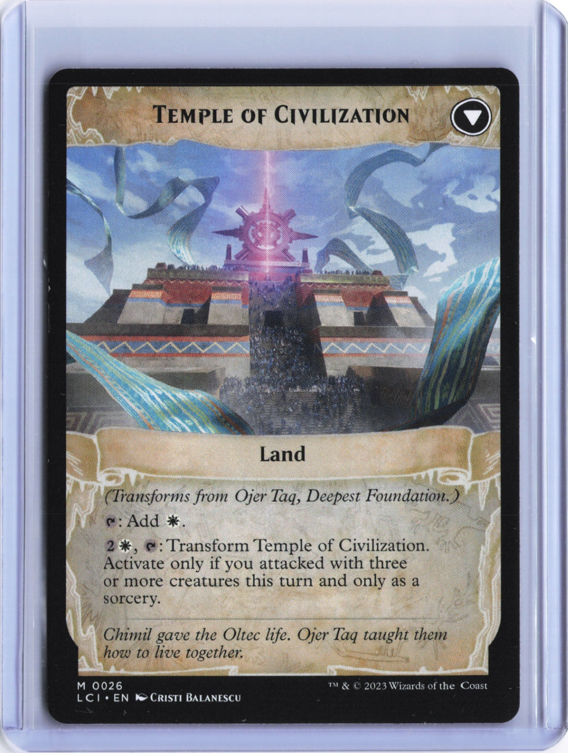 Ojer Taq, Deepest Foundation M The Lost Caverns of Ixalan 26 NM (Back)