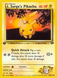 Lt. Surge's Pikachu - Gym Challenge - 084/132