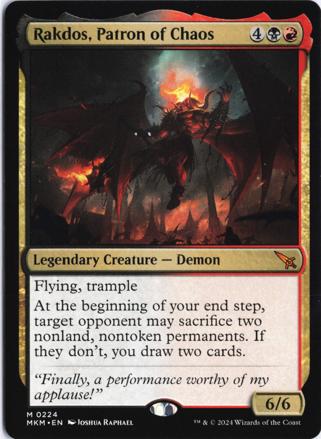 Rakdos, Patron of Chaos M Murders at Karlov Manor 224 NM