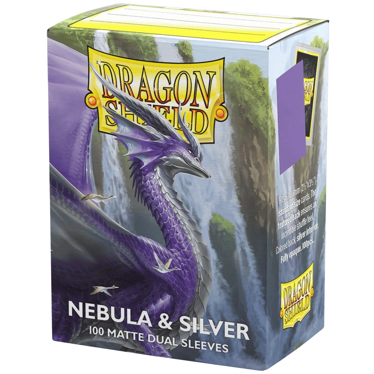 Dragon Shield Sleeves: Matte Dual - Nebula & Silver (100Ct)