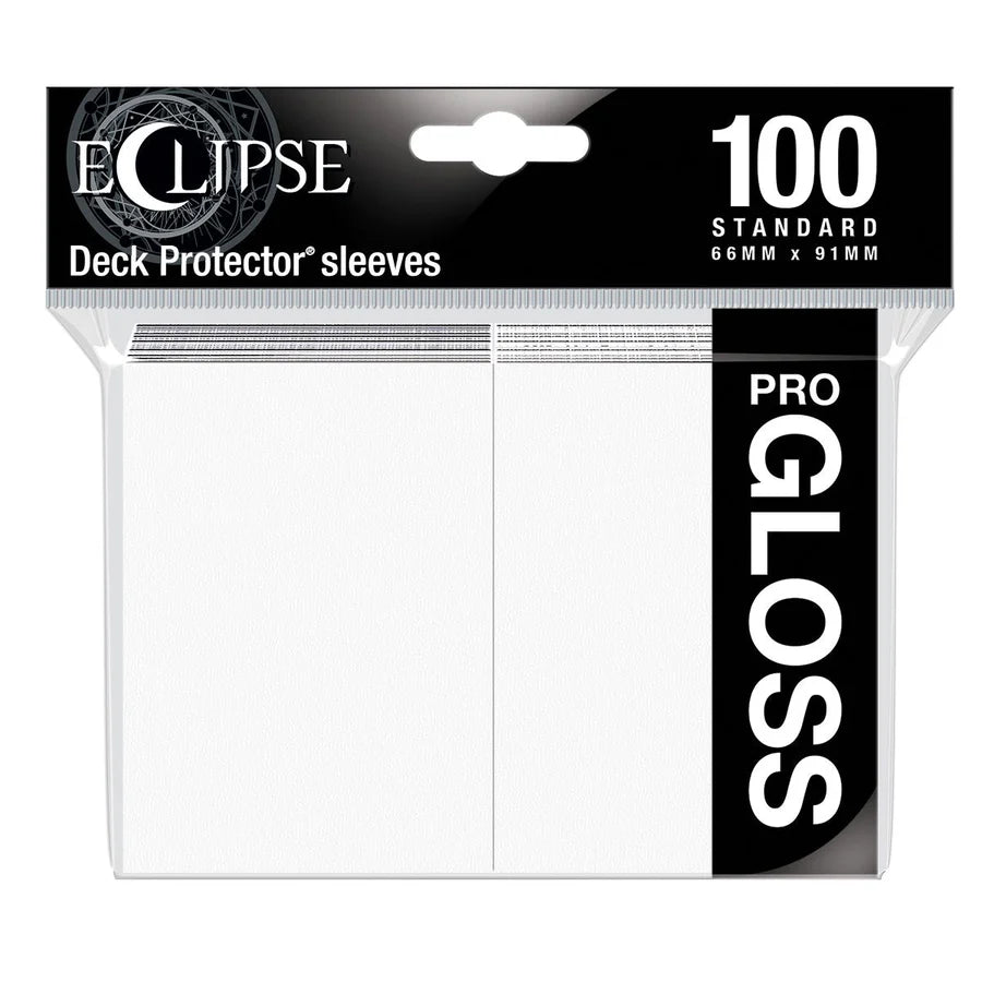 Ultra Pro: Eclipse Deck Protector Sleeves Pro Gloss Standard - White (100 Count)