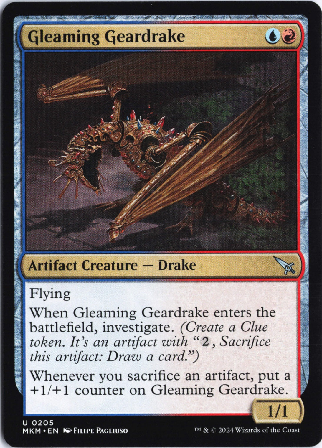 Gleaming Geardrake U Murders at Karlov Manor 205 NM