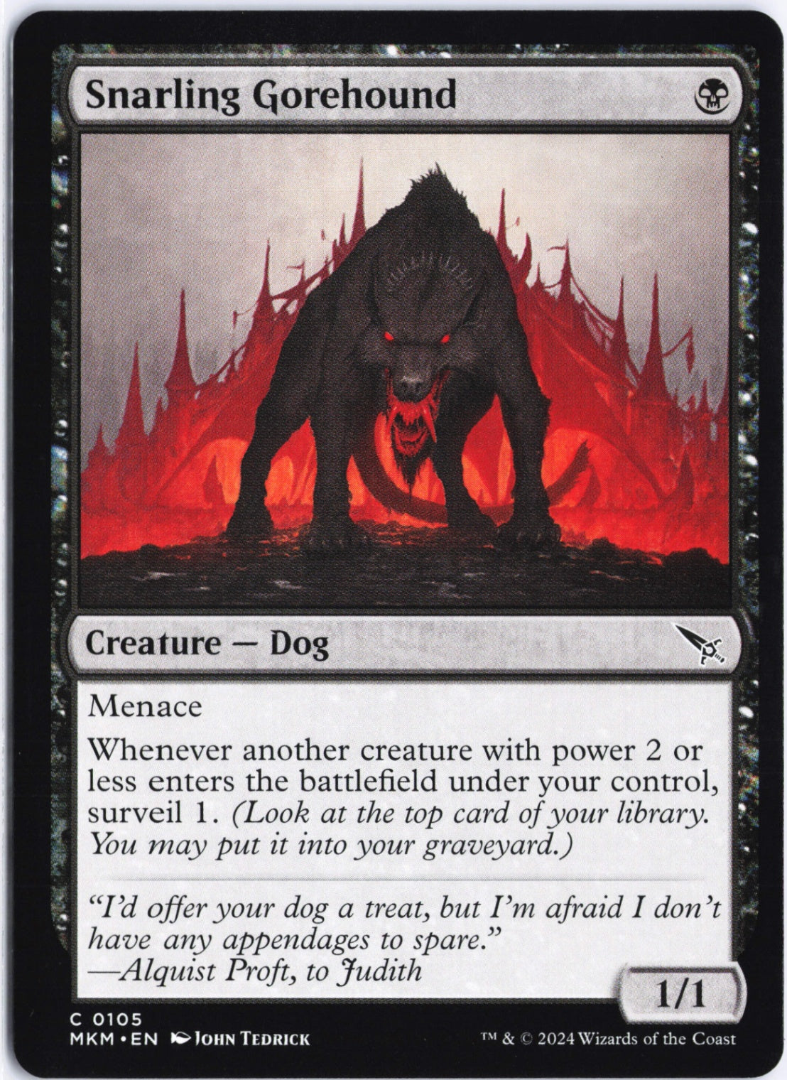 Snarling Gorehound C Murders at Karlov Manor 105 NM