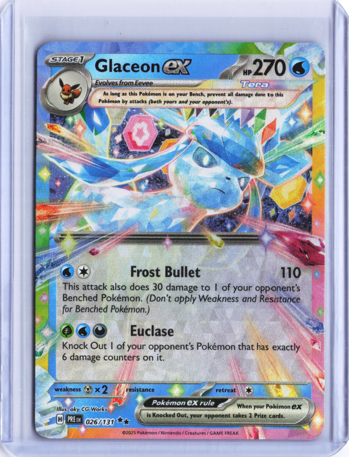 Glaceon ex - Double Rare SV: Prismatic Evolutions 026/131 NM