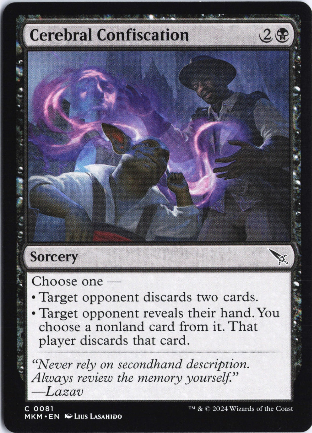 Cerebral Confiscation C Murders at Karlov Manor 81 NM