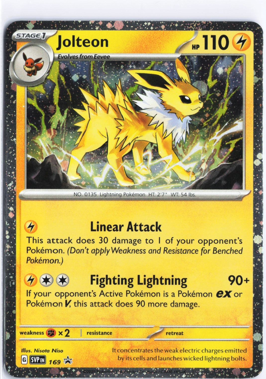 Jolteon - 169 (Cosmos Holo) Rare SV: Scarlet & Violet Promo Cards 135/165 NM