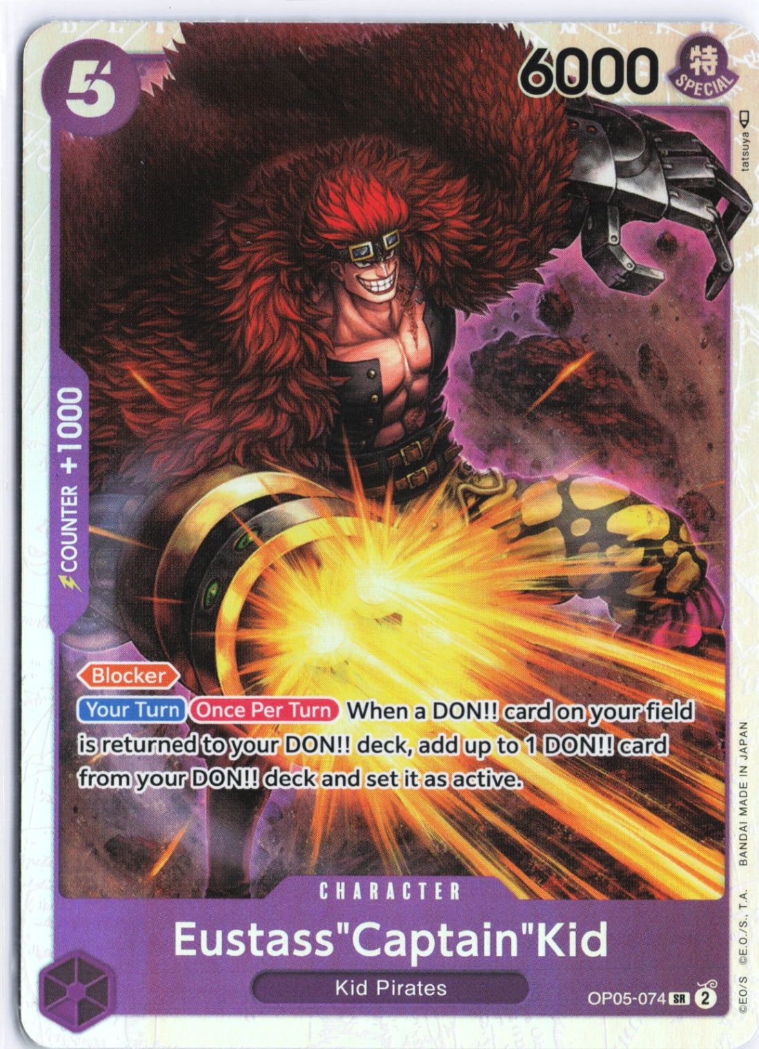 Eustass"Captain"Kid SR Awakening of the New Era OP05-074 NM