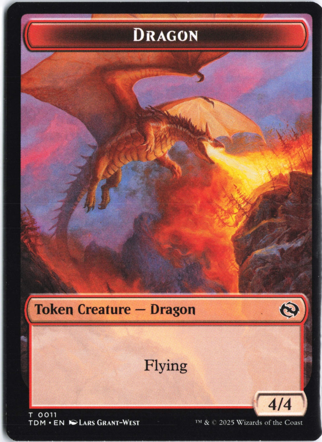 Reliquary Dragon // Dragon (0011) Double-Sided Token T Tarkir: Dragonstorm 15 // 11 NM (Back)