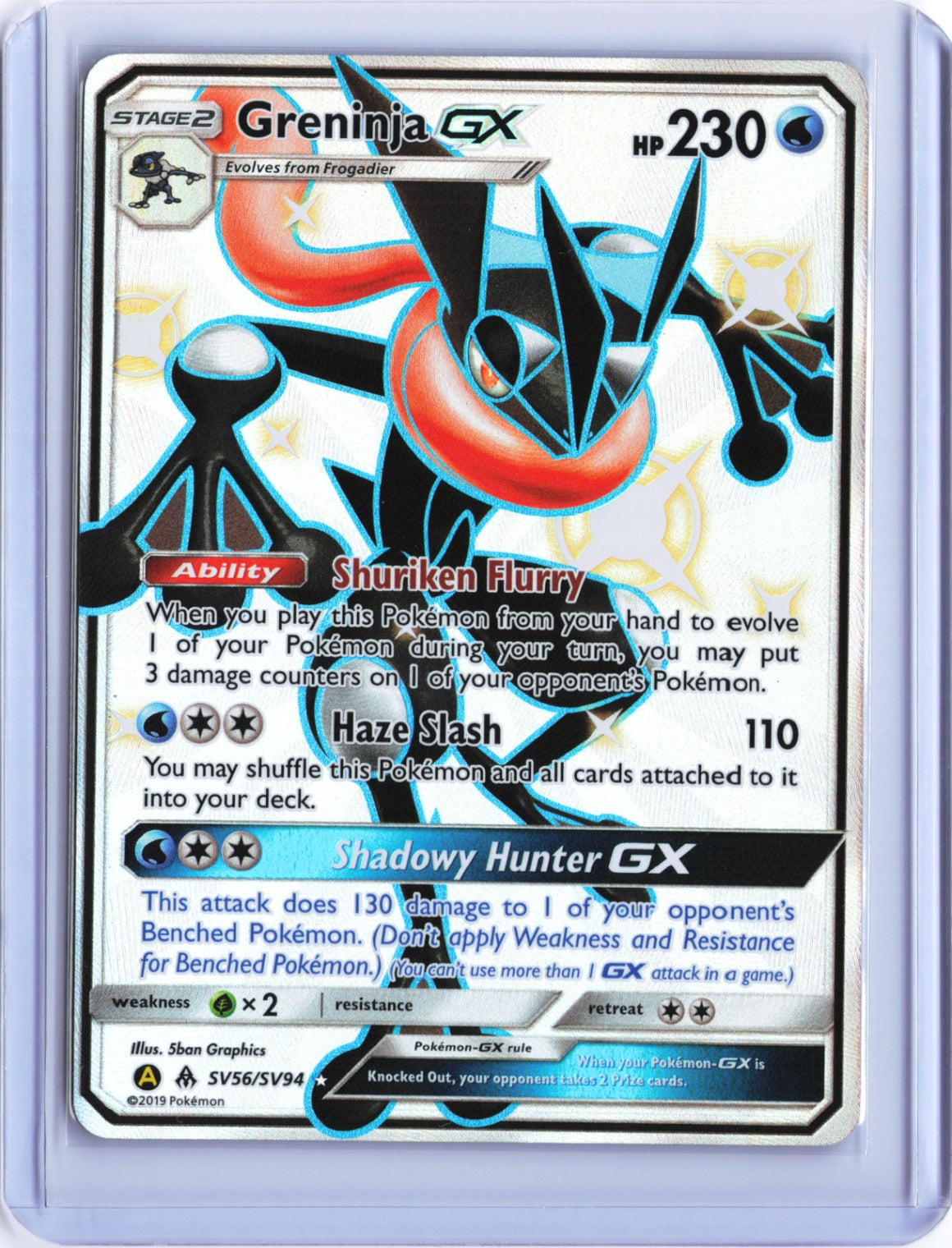Greninja GX Shiny Holo Rare Hidden Fates: Shiny Vault SV56/SV94 NM