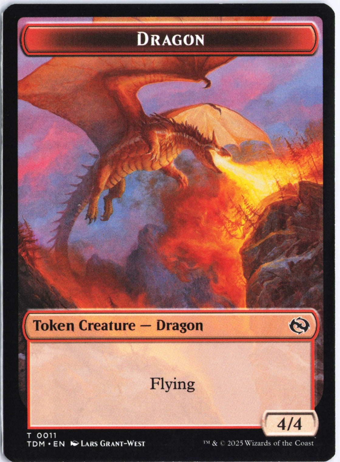 Dragon (0011) // Warrior Double-Sided Token T Tarkir: Dragonstorm 11 // 13 NM