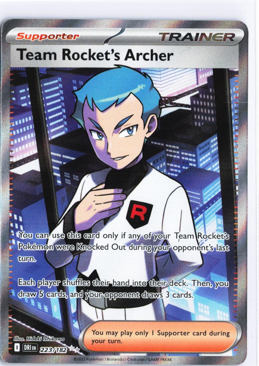 Team Rocket's Archer Ultra Rare SV10: Destined Rivals 223/182 NM