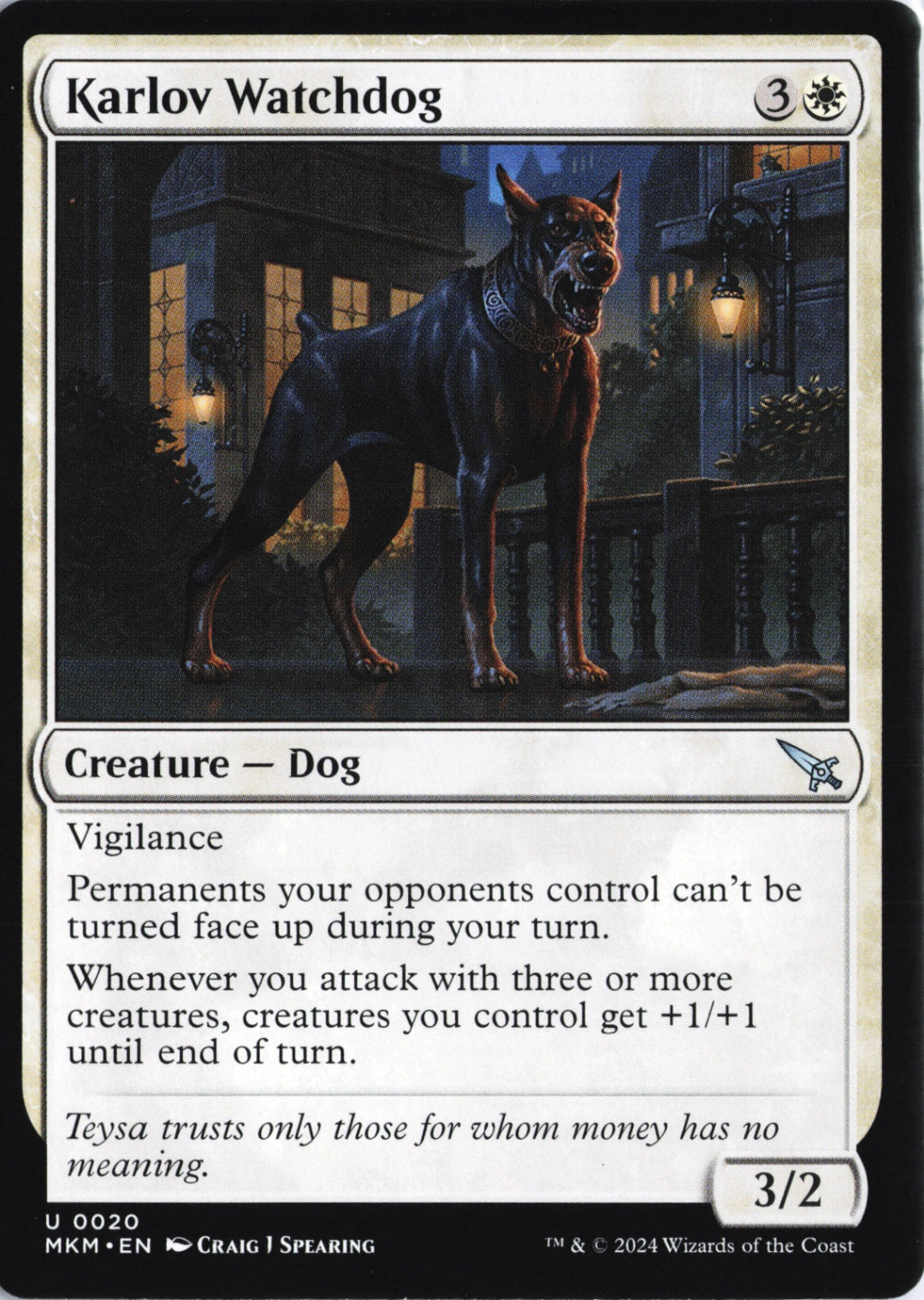 Karlov Watchdog U Murders at Karlov Manor 20 NM