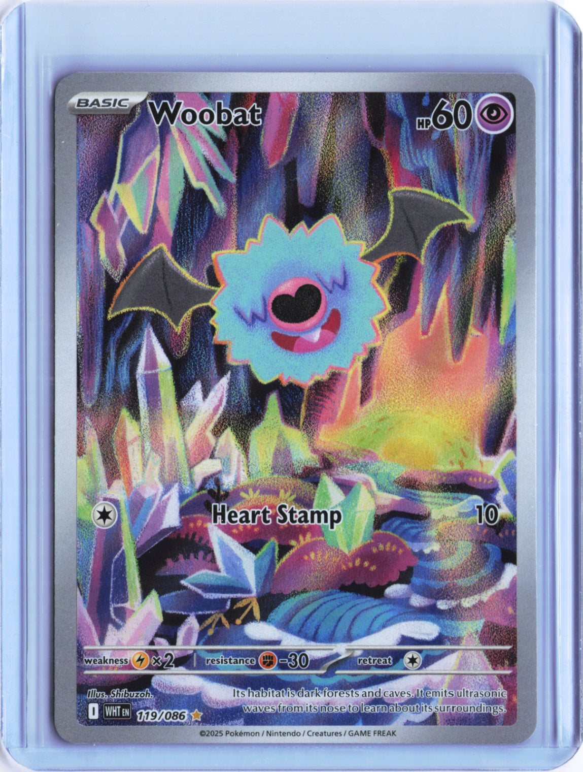 Woobat Illustration Rare SV: White Flare 119/086 NM