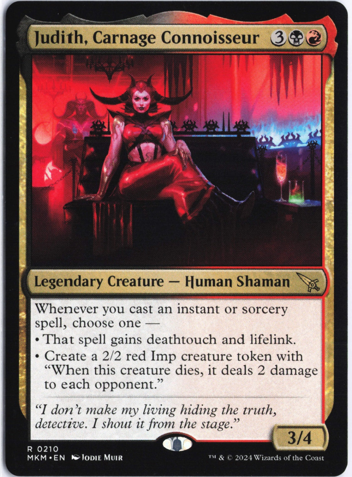 Judith, Carnage Connoisseur R Murders at Karlov Manor 210 NM