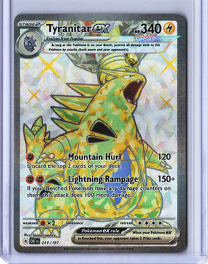 Tyranitar ex - Ultra Rare SV03: Obsidian Flames 211/197 NM
