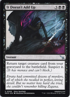 It Doesn't Add Up U Murders at Karlov Manor 89 NM