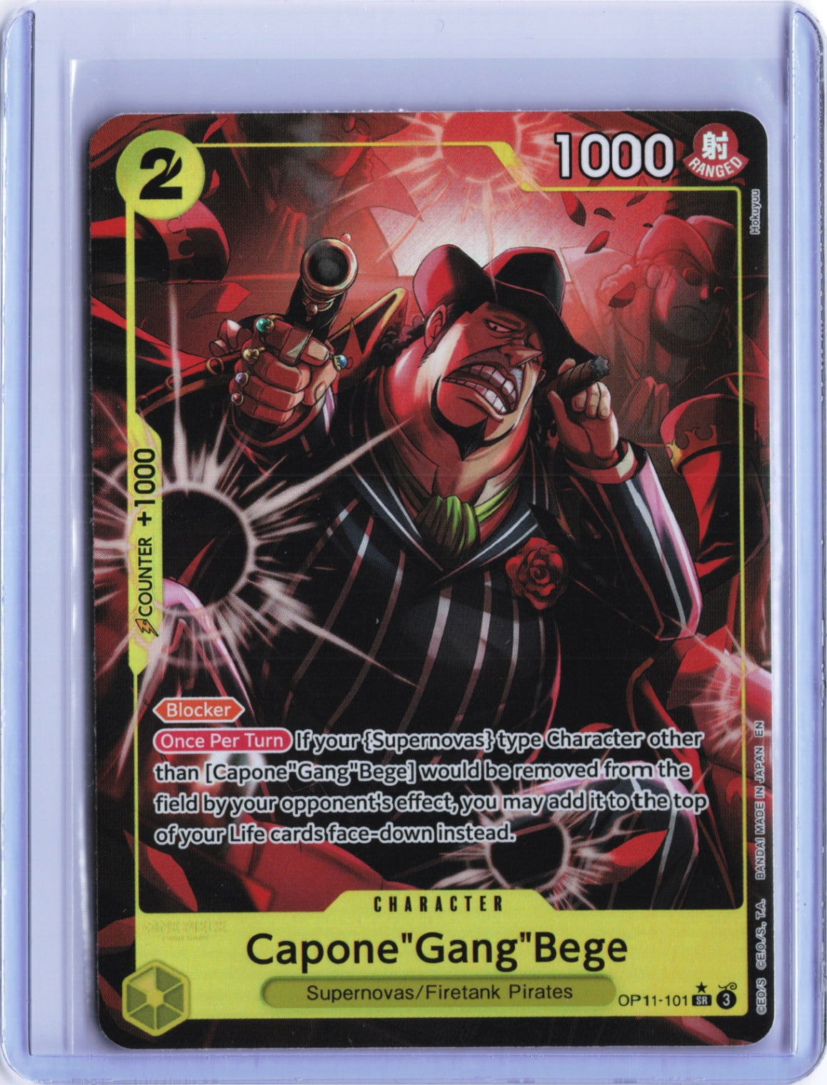 Capone"Gang"Bege (101) (Alternate Art) SR A Fist of Divine Speed OP11-101 NM