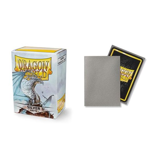 Dragon Shield: Matte Silver, 100 Card Sleeves