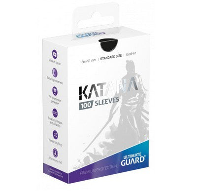 Ultimate Guard: Katana Sleeves Black Standard Size 100-Pack